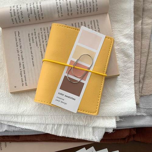 M5活页本便携迷你PU皮革笔记本记事本活页本随身口袋本绑带手账本