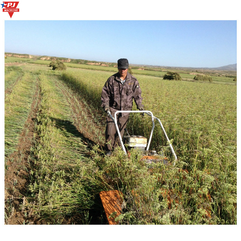 手推式农用秸秆割晒机 手控式转向离合器 汽油移动式水稻收割机