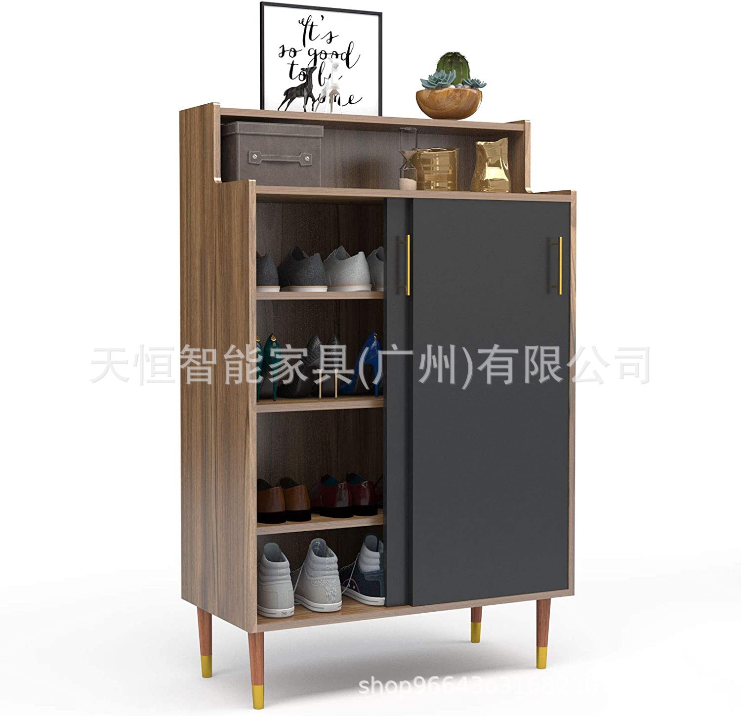 简约现代带门鞋柜可定制