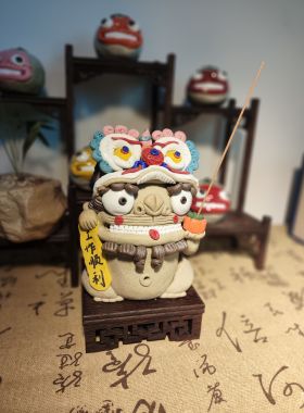 貔貅招财景德镇纯手工手捏陶瓷可点线香领导长辈送礼纳福招财