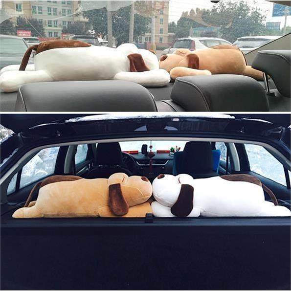 可爱车载后窗公仔趴趴狗汽车内饰品摆件新车竹炭包去味除甲醛碳包