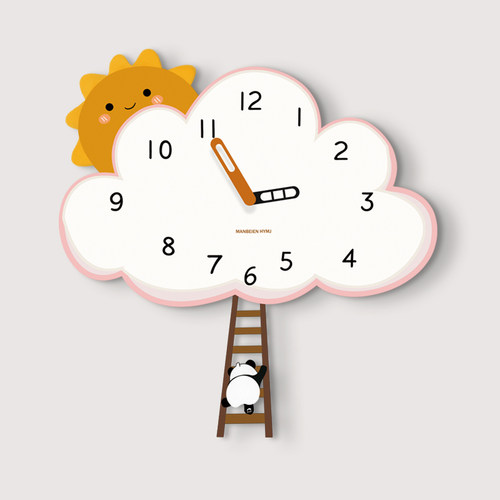 挂钟客厅2024新款简约现代家用静音挂墙时钟免打孔创意儿童房钟表