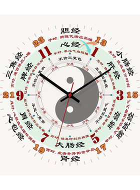 麦小兔新中式养生中医静音挂钟
