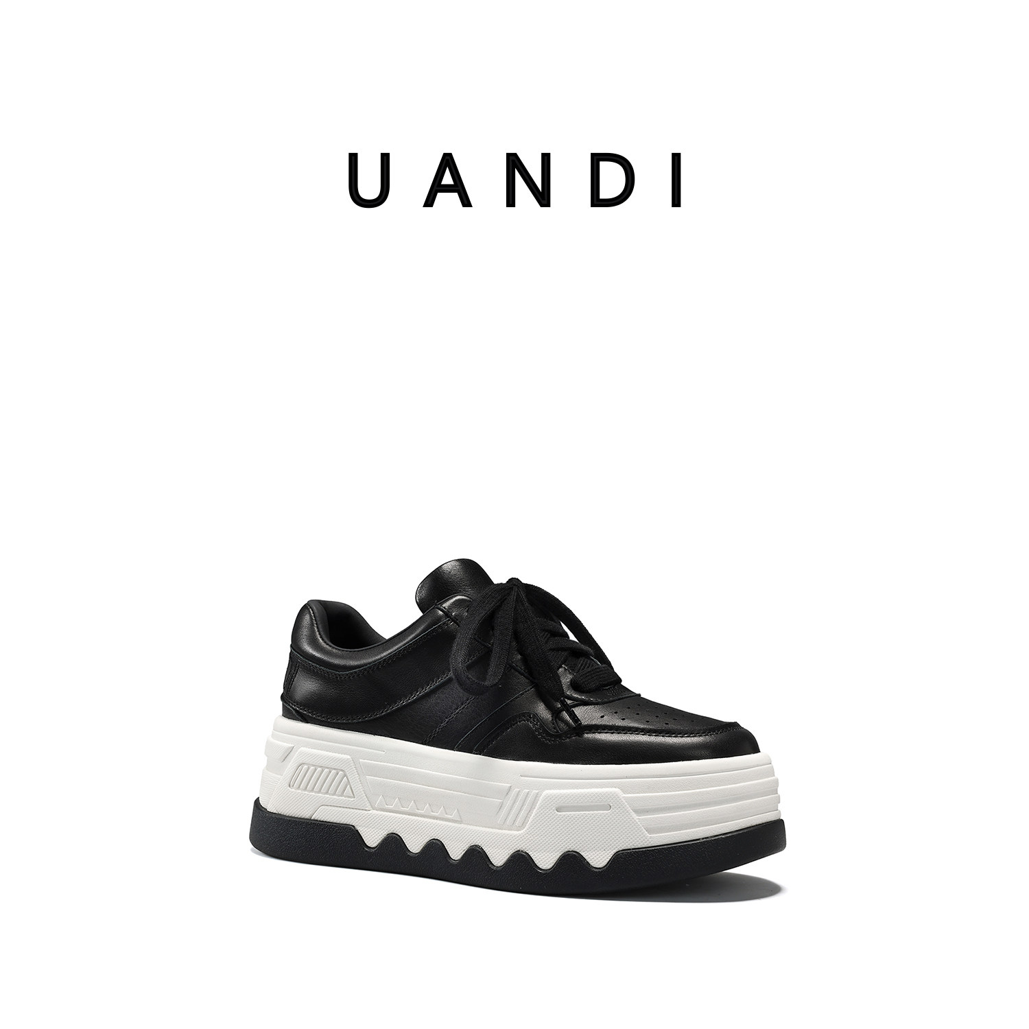 uandi万季增高纯皮百搭滑板鞋