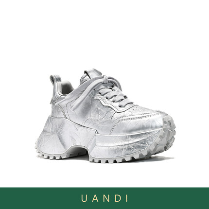 UandI运动老爹鞋女厚底2025秋冬新款7CM时尚百搭小个子增高显腿长