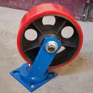 供应单只载重1到5吨聚酯轮工业重型脚轮移动转向定向刹车轮