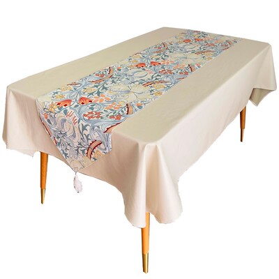 美式小清新防水桌旗植物花卉wins复古布艺盖布茶几电视柜防尘盖巾