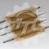 江苏丹阳扫皮机粉箱下圆刷滚动羊毛刷子粗杆M细杆刷子链条带动圆