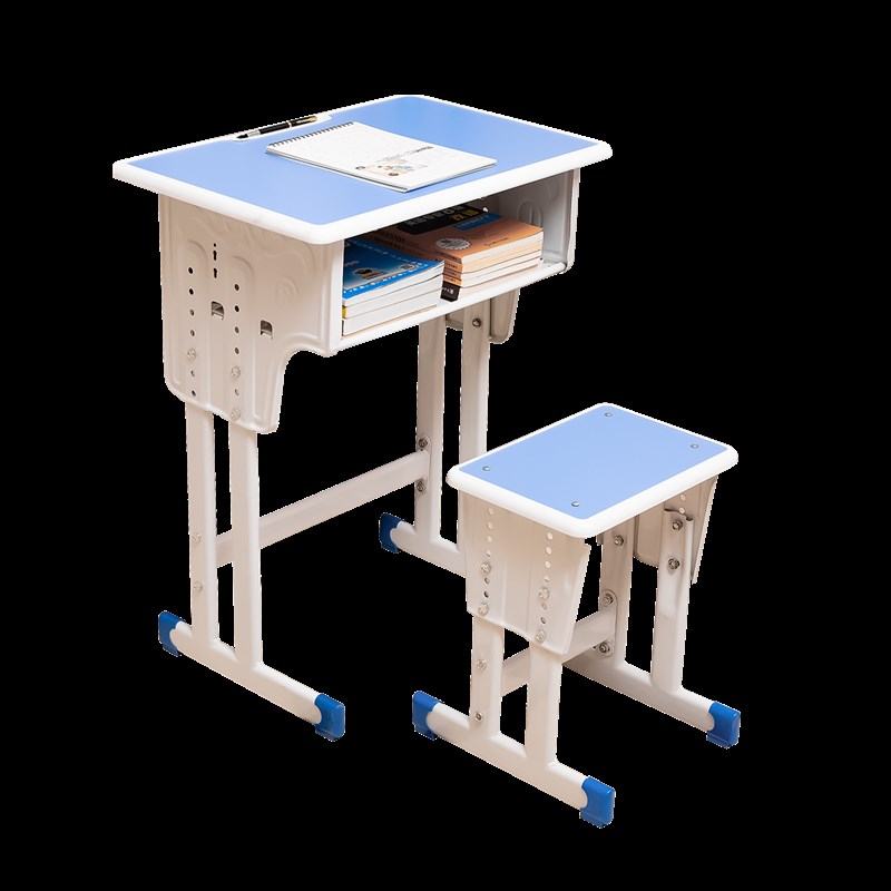 单人儿童写字学习课桌椅中小w学生学校补习培训辅导班书桌升降调