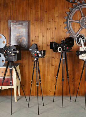 仿真电影机摆件老式放映机摄像机照E相机模型复古胶片拍摄道具陈