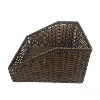 藤编水果筐异形篮超市p商场梯形收纳篮蔬菜篮筐仿藤编织堆头货架