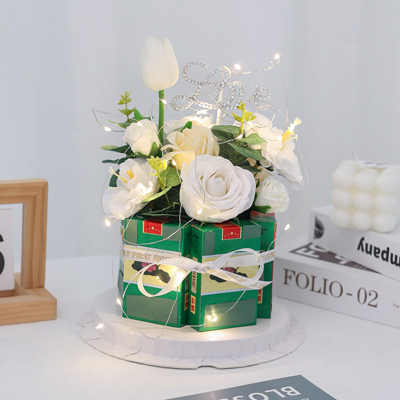 情人节手工自制diy香茶烟蛋糕礼盒E材料包男友仪式感实用创意礼品,节庆用品/礼品,创意礼盒/礼品套组,淘宝优惠券,粉丝福利购,淘宝优惠卷