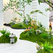 仿真苔藓b青苔diy人造山包草坪草皮假植物绿植装 饰造景盆景摆件