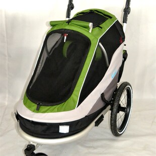 新款 单座儿童拖车铝合金一键车收儿童推车拖车Q山地自行车拖挂拖