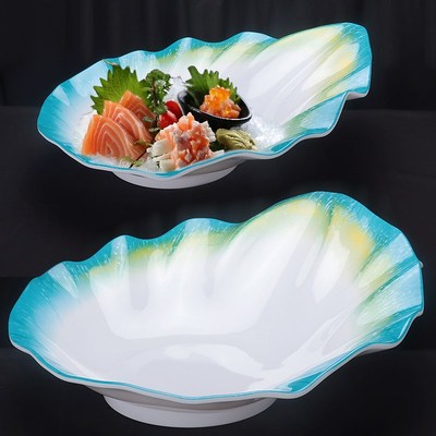 刺身三文鱼拼盘日料餐厅海鲜鱼生龙虾拼盘火锅店S专用干冰盘子餐