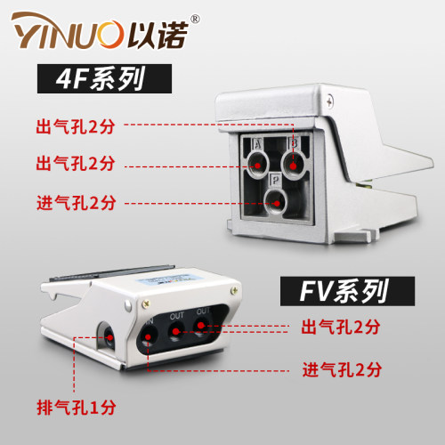气动开关脚踏阀4F210-08脚踩开关脚踏板FFV320气缸换气换向阀FV42