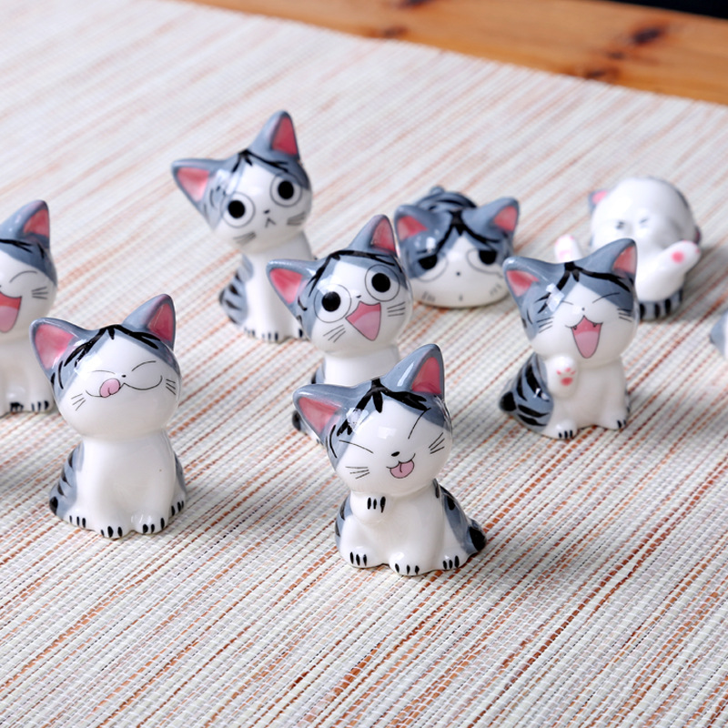 创意可爱卡通甜甜私房猫喵小奇z手绘萌猫咪陶瓷摆件微景观盆景饰