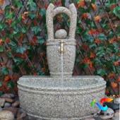 石雕洗手盆石槽洗手池庭院石头拖C把池聚宝盆户外小水桶墩布池摆