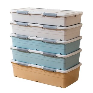 金猫抽屉式床底下收纳箱床下收纳盒床底储物收纳箱V带轮超大整理