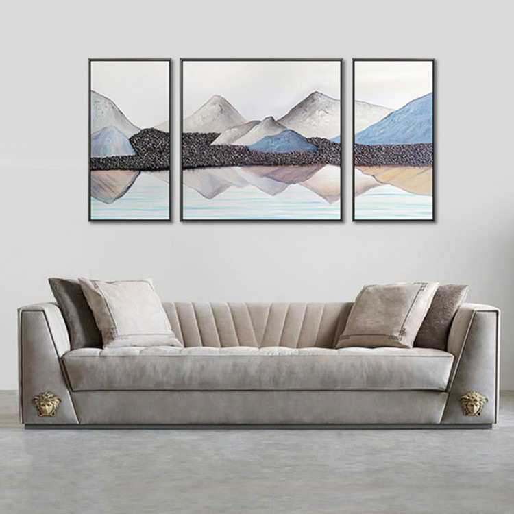 现代轻奢金属头像布艺沙发美式大户型影楼别墅样板房客厅家具整装