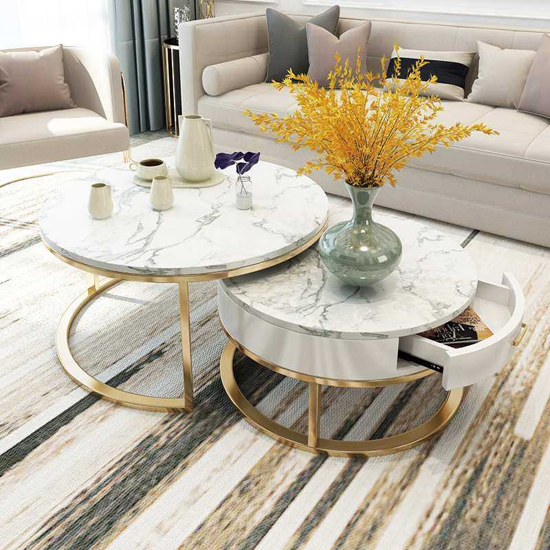 北欧大理石茶几 酒店办公室轻奢带抽屉小圆桌 小户型客厅沙发茶几,农机/农具/农膜,其它农用工具,淘宝优惠券,粉丝福利购,淘宝优惠卷