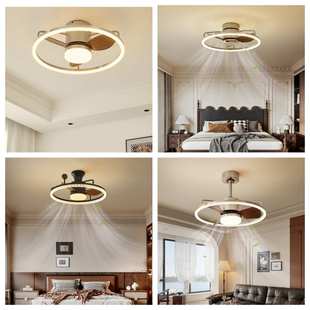 中古新款卧室风扇灯主卧吸顶灯电扇灯包豪斯复古工业风餐厅吊扇灯