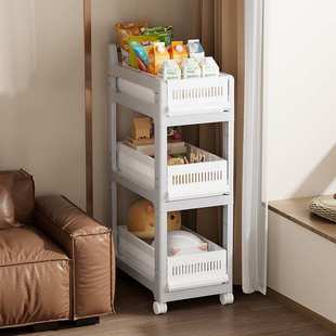 小推车置物架办公家用桌边整理收纳落地式多层可移动零售收纳架