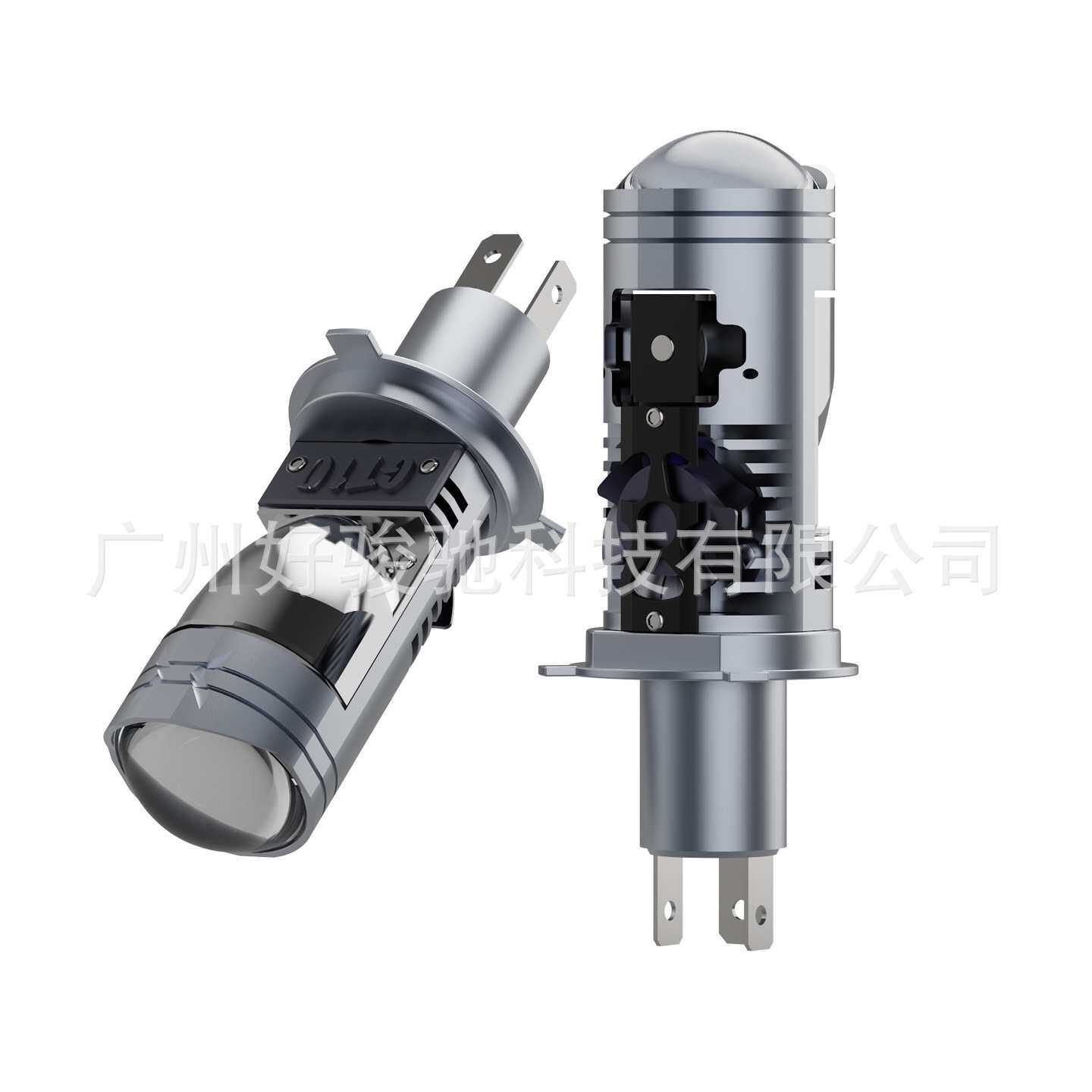 跨境热销新款GT10高亮直插款60W白光汽车前大灯6000K透镜