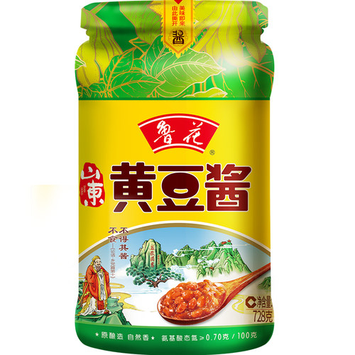 鲁花黄豆酱728g*1 炒菜 拌面 炒饭 蘸酱 原酿造 自然香