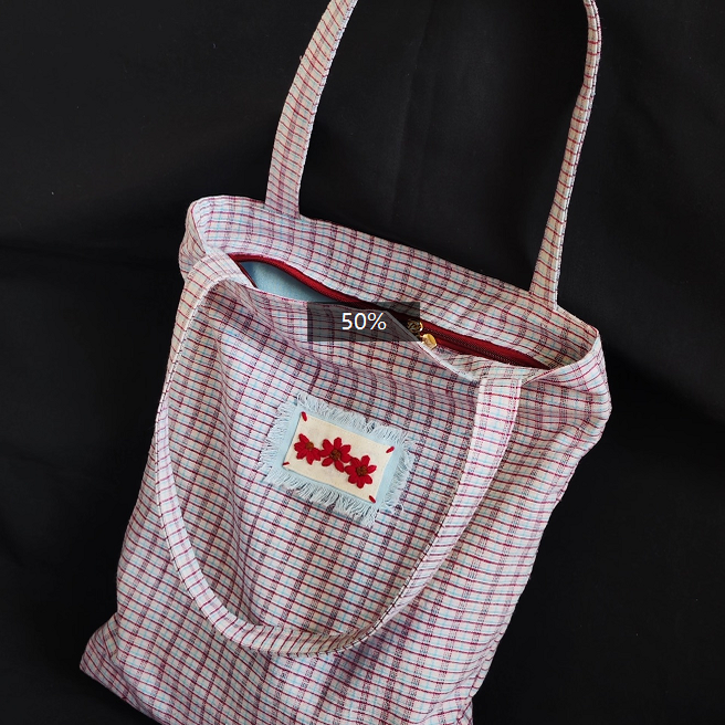 抒思蓉条纹大容量帆布包女法式休闲百搭手提托特包购物袋