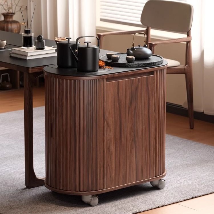 可移动茶车小边几高端中古风客厅