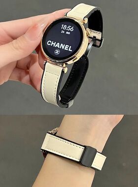 适用华为GT5手表带gt432女款GT5pro高级watch43pro真皮硅胶磁吸扣