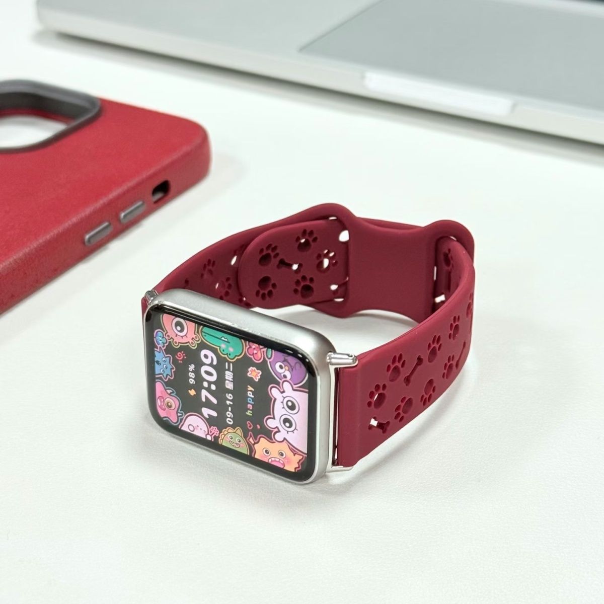 可爱镂空硅胶适用红米watch6/5/4表带新款小米89pro百搭华为fit34
