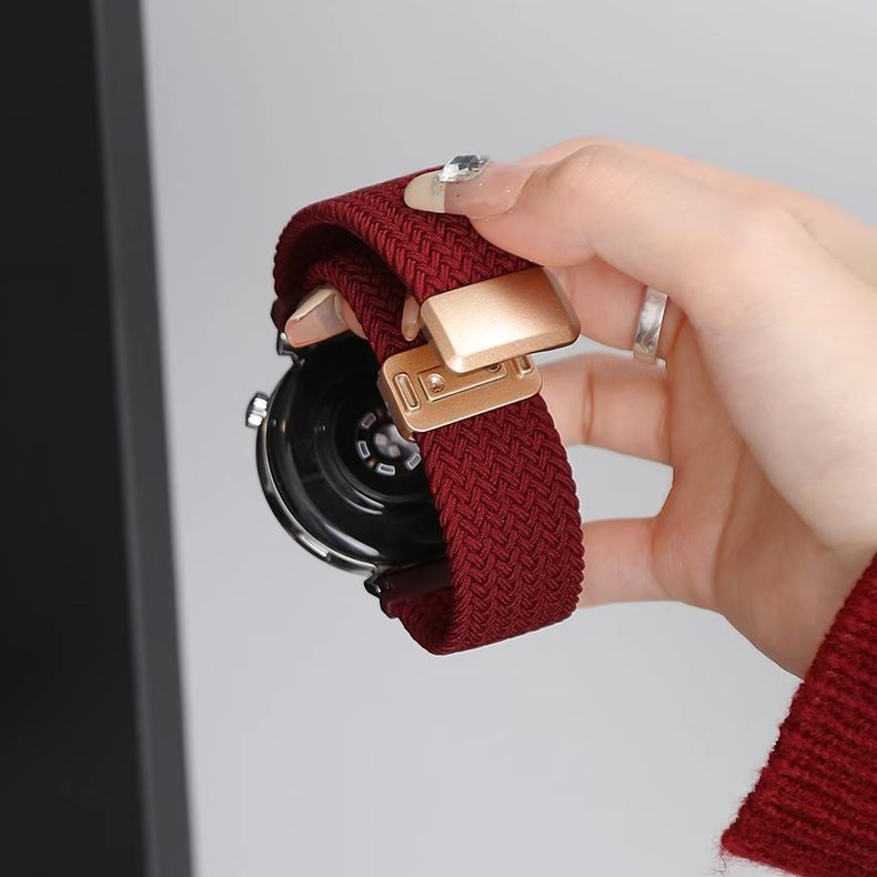 蛇年适用华为GT6手表带GT5pro秋冬watch4女款磁吸编织GT32pro新年