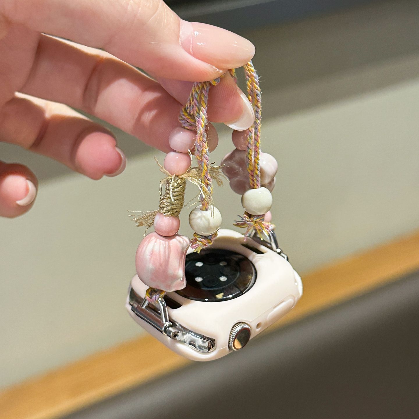 陶瓷KT猫适用iwatch S11表带applewatch S10苹果手表编绳夏季s9s8