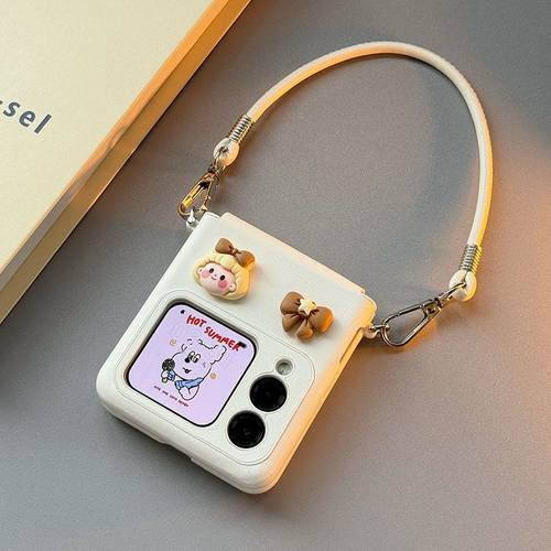 90适用华为novaflip手机壳新款novaFlip折叠屏全包壳卡通女孩手机