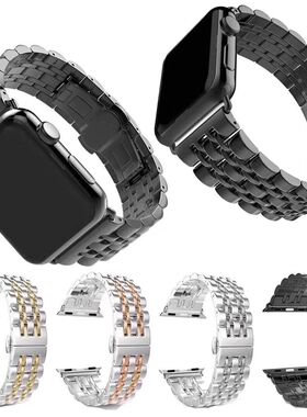 不锈钢钢带苹果手表带适用ApplewatchS10代SE7S8S95432iWatch表带