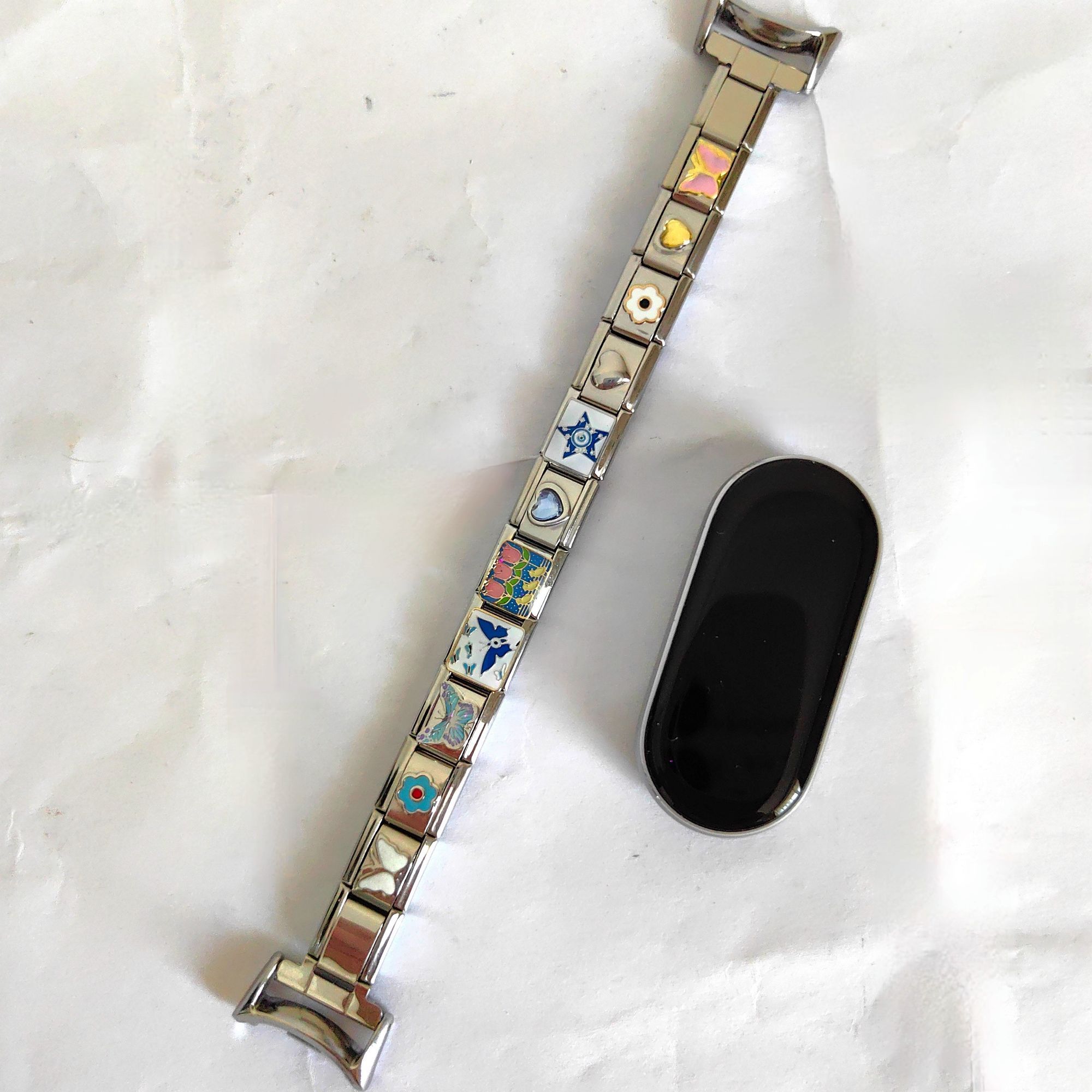 模块表链小米10适用可爱小米华为iWatch手镯时尚红米pro手环腕带