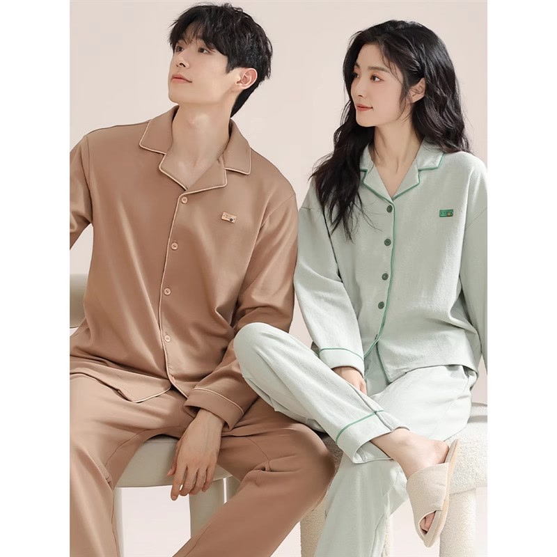 LY 情侣款睡衣男女春秋款100%高档纯棉长袖本命年大码家居服套装_蒗莎特卖工厂店铺_女士内衣/男士内衣/家居服-第2张图片-提都小院