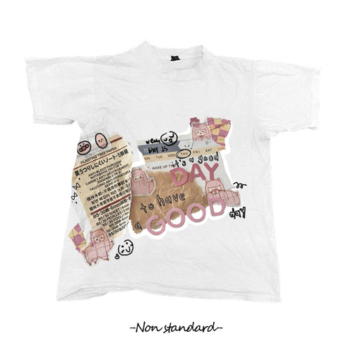 Non standard插画师原创!怪诞艺术克苏鲁符号印花T恤小众短袖男女