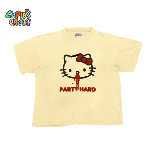 硬核朋克白短袖 插画师原创 病娇系猫咪小众设计T恤 standard Non