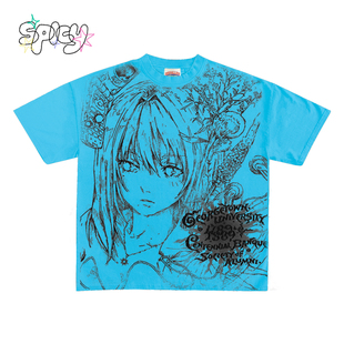 T恤 千禧辣妹风vintage街头小众设计Y2K亚文化短袖 Non standard