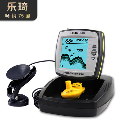 乐琦探鱼器无线声纳防水彩屏智能鱼探测器中文可视高清浑水找鱼器