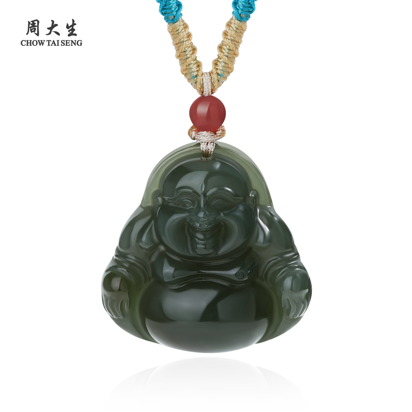 周大生和田玉佛公吊坠天然玉石