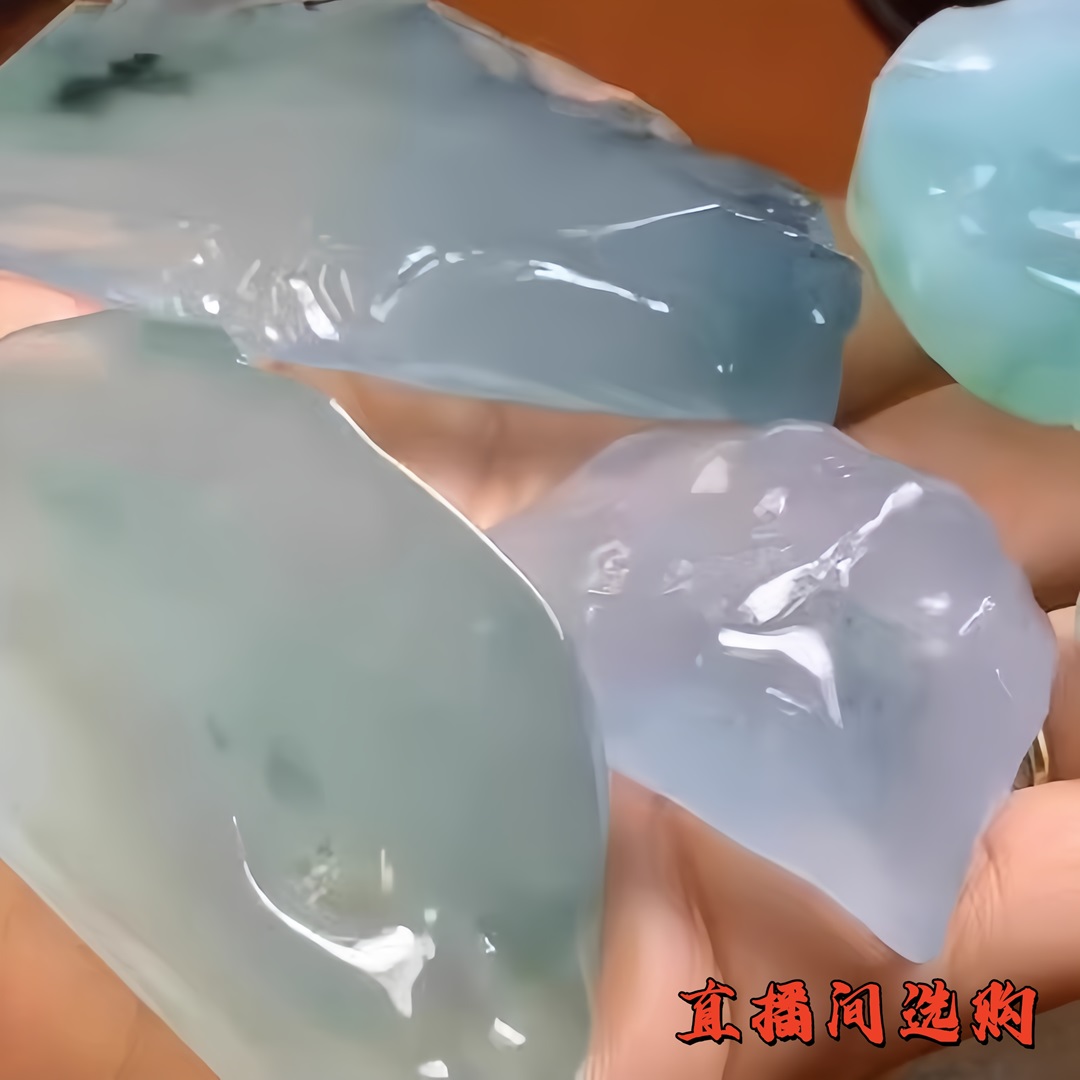 天然未镶嵌危地马拉翡翠a货毛料天空蓝直播专拍付款链接私拍无效