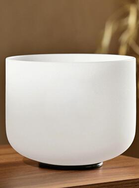 乳白色水晶钵专业水晶颂钵套装瑜伽静心冥想减压音疗/厂家直销