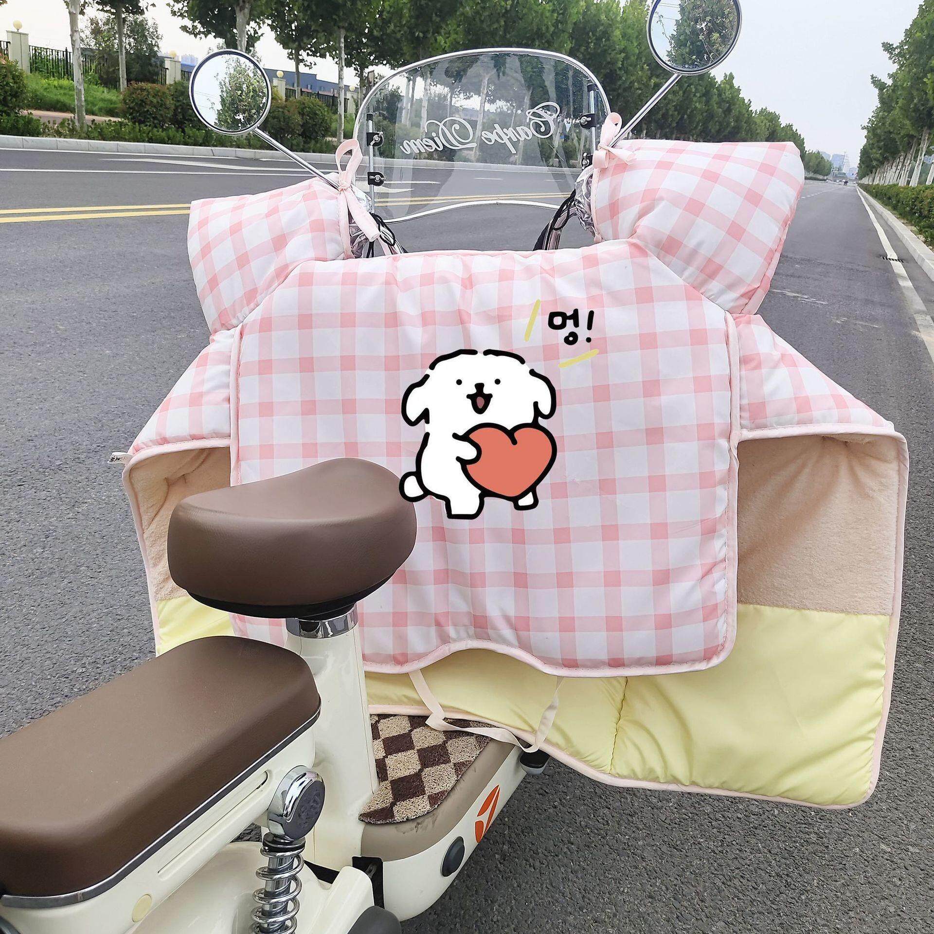 冬季电动车加绒防寒加厚电瓶加大保暖防风摩托车防水挡风电瓶车