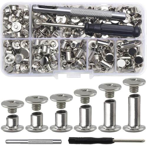 110套金属车轮钉套盒子母钉铆钉工字钉账本钉皮具箱包服饰配件