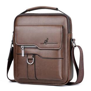 2025新款单肩包男款斜挎包大容量男包软皮商务休闲背包手提小包包