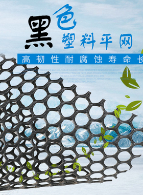 黑色塑料平网养殖围网阳台安全防E护网养鸡养鸭围网格宠物脚垫